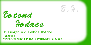 botond hodacs business card