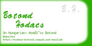 botond hodacs business card